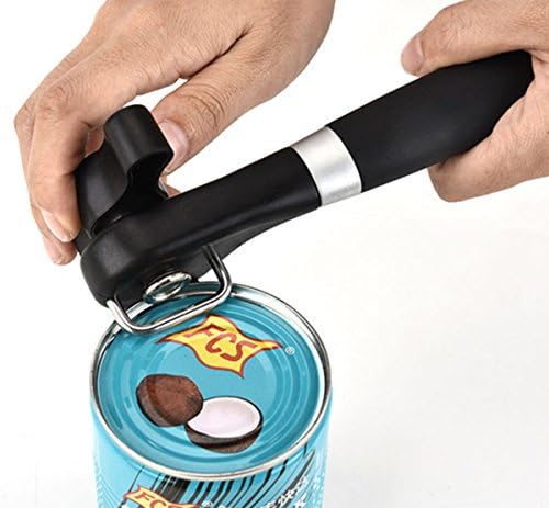 Live Direct Side Cutting Can Opener - Smooth Edge, Multifunctional Heavy Duty Stainless Steel Cap Lifter with Anti Slip Ergonomic Smooth Handle, Side Cut No Sharp Cuts Design without Touching Food