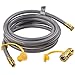 SHINESTAR 12 Feet Natural Gas Hose with 3/8inch Quick Disconnect for Most Grill, Fire Pit, Patio Heater, Pizza Oven