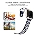 Fitbit Blaze Sport Band with Frame, Alritz Soft Silicone Replacement Strap Breathable Wristband for Fitbit Blaze Watch Fitness Watch, Large, Midnight Blue/White