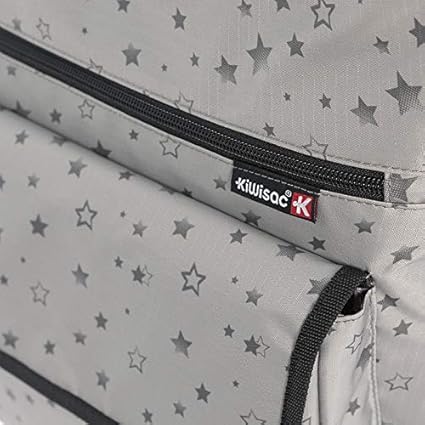 Bandolera Ajustable Y Cintas De Sujecion 36x12x34 Cm Kiwisac City Silver Stars Bolso Para Carro De Bebe Universal Con Diseno Original De Estrellas En Color Gris Bolso Organizador Bolsos Bebe Westparkcleaners Com