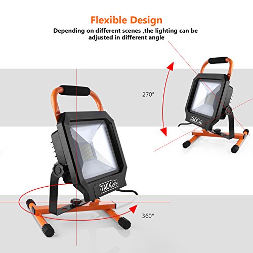 image for LED Work Light, Tacklife 5000LM 50W Work Light, IP65 Waterproof Flood 