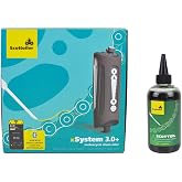 Scottoiler xSystem 3.0+ electronic chain oiler with bluetooth app control including All Climate Biodegradable Green Scottoil