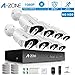 Security Camera System, A-ZONE Security 1080p 8 Channel PoE IP Security Surveillance Camera System with 8 Outdoor/Indoor 1080P Security Camera, Free Remote View, Super HD Night Vision- No Hard drive