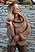 Persun Women Khaki Off Shoulder Chunky Long Sleeve Knitted Sweater Khaki Onesize