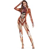 Sister Amy Women's Halloween Skull skeleton-1 Bodysuit Skinny Stretch Costume