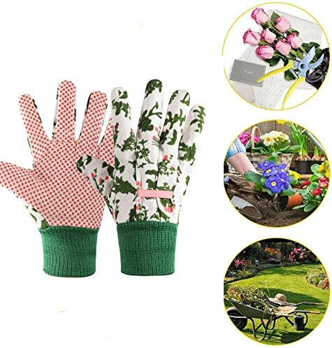 cmjlydh Gardening Gloves for Women(2 works) Comfortable Breathable Non-Slip Flexible. (white), 4 Count (Pack of 1) - Image 5