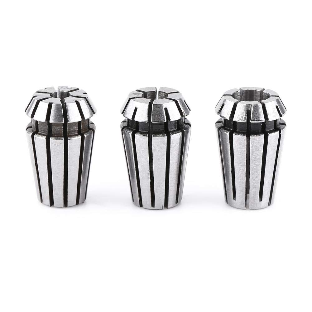 ER11 CNC Collet, 3Pcs 1/8 inch (3.175mm) 4mm 6mm Spring Collet Workholding Engraving Collet Milling Lathe Tool