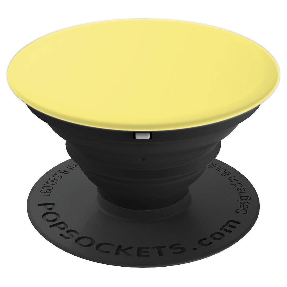 Solid Yellow Phone Popper PopSockets PopGrip: Swappable Grip for Phones & Tablets
