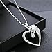 Girl Palace Horse in Heart Shaped Love Fancy Animal Pendant Necklace Gift for Women Men