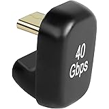 QIANRENON U Shape USB C Adapter 40Gbps 180 Degree Angle USB C Adapter Type C Male to Female Extender for Phone Laptop Tablet.