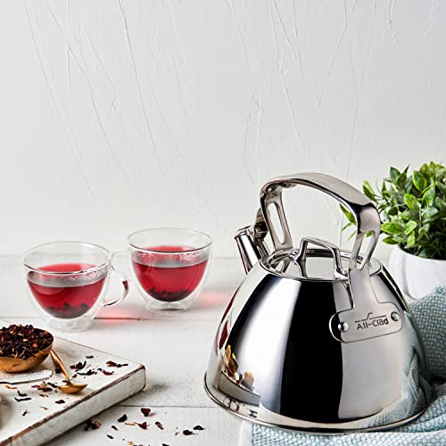 AllClad E86199 Stainless Steel Tea Kettle, 2Quart, Silver Pricepulse