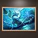 FORESTIME 5D DIY Diamond Painting Embroidery,Full Drill Ice Dragon Stitch Diamond Embroidery Rhinestone Painting Cross Stitch Kit Painting by Number Kits Home Wall Decor (blue, 30×40 cm)