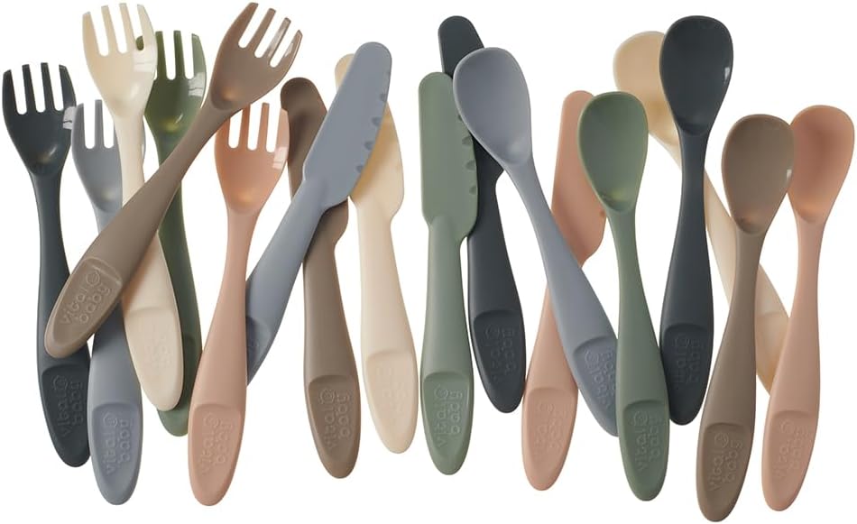 Vital Baby Toddler Cutlery 6m+ 30 Pack Easy-Grip Feeding Utensils