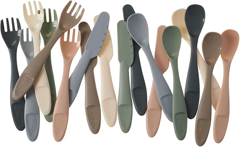 Vital Baby Toddler Cutlery 6m+ 30 Pack Easy-Grip Feeding Utensils