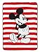Disney Mickey Mouse Jersey Stripe Red/White Plush 62