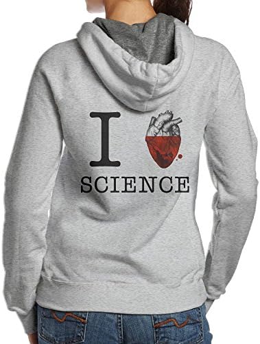 Chemistry Anatomy Medical I Love Heart Women's Long Sleeve Hoodie Sweatshirt Pullover M