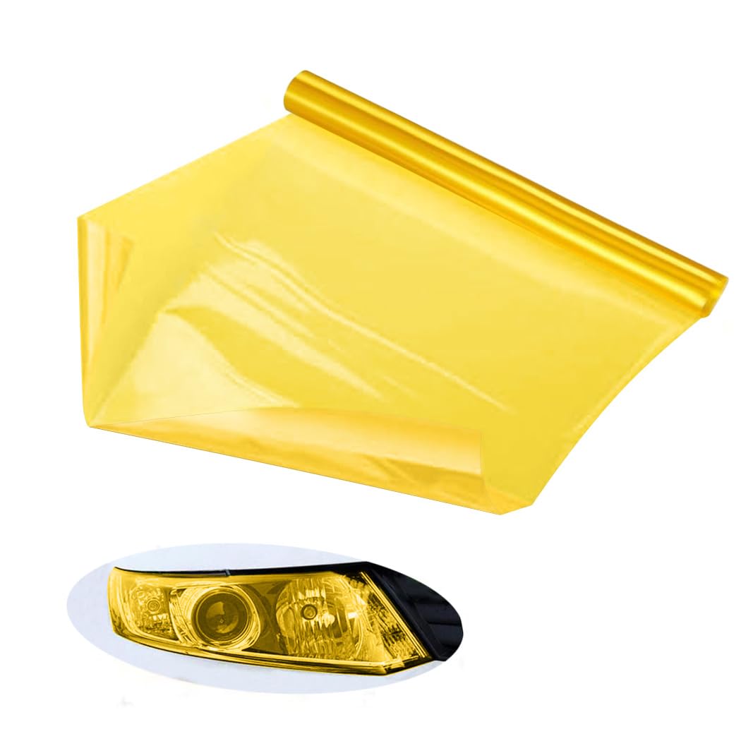 Voyago Headlight Film, Yellow, 30 x 120 cm, Waterproof Car Headlight Film, Film Tint Fog Light