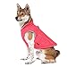 Gooby Sports Vest Dog Jacket - Pink, X-Large - Reflective Dog Vest with D Ring Leash Warm Fleece Lined Hook and Loop Closure for Small to Medium Dogs