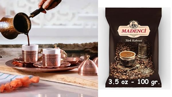 TURKISH COFFEE, ORIGINAL ARABICA BEANS, ROASTED AND GROUND, RICH AND SOFT AROMA, SINCE 1955 (3.5 OZ / 100 GR)