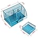 Annstory, Home Office Mesh 1- Drawer Tray Desktop Organizer with 6 Compartments, Blue