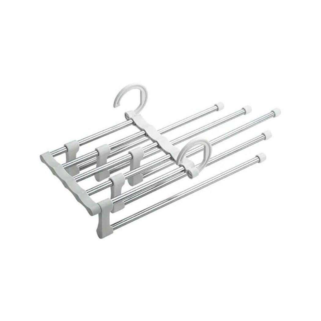 Clothes Pants Hangers - Multi Layers Metal Pant Slack Hangers, Swing Arm Pants Hangers Closet Storage Organizer for Pants Jeans Scarf Hanging