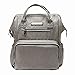 SoHo WideOpen Diaper Backpack Tote 5Pc, Light Gray
