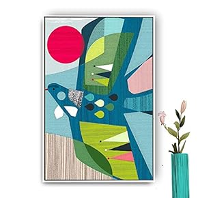 Framed Canvas Wall Art for Living Room, Bedroom Abstract House Canvas Prints for Modern Home Decoration Ready to Hang - 16"x24" inches