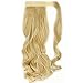 Wrap Around Synthetic Ponytail Clip in Hair Extensions One Piece Magic Paste Pony Tail Long Curly Wavy Soft Silky for Women Fashion and Beauty 17'' / 17 inch (golden mix bleach blonde)