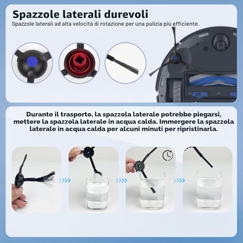 N20 Compatible Replacement Accessories for ECOVACS DEEBOT N20, N20 Plus, N20 Pro Plus Robot Vacuum Cleaner, 1 Main Brush, 4 Filters, 4 Side Brushes, 4 Cleaning Cloths