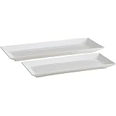 Mikasa Trellis Chip Resistant Set of 2 Platter Serving Tray, 12 and 15 inch
