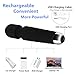 Cordless Wand Vibrator Massagers, Rechargeable Waterproof  Massager with Multi-mode for Body Therapeutic - Black