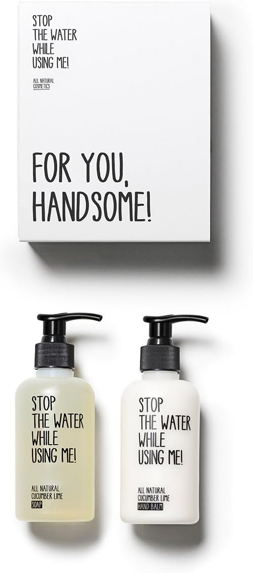 Stop The Water While Using Me! - All Natural Hand Kit (Hand Soap + Hand Balm) (Cucumber Lime)