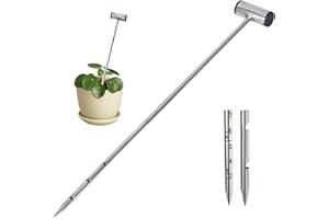 LICHTUND Soil Probe 14 Inches Moisture Meter for Plants, T-Handle Soil Moisture Sampler with Dual Scale Markings, House Plant Water Monitor No Batteries Required