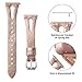 QIBOX Leather Bands Compatible with Fitbit Versa/Versa 2, Slim Vintage Leather Band Replacement Strap Women Man Wristband Accessories Compatible with Fitbit Versa 2 Smartwatch