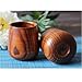 Stock Show 2Pcs Elegant/Fancy Jujube Wooden Coffee/Tea Cups/Mugs