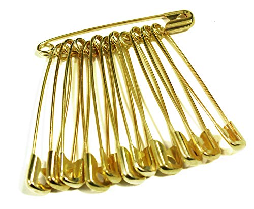 ALL in ONE Gold Plated Safety Pins for Home Office Use Art Craft Sewing Jewelry Making (38mm - 240pcs)