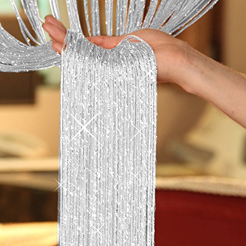 Littlegrasseu Glitter String Curtains Panel Divider Window Door