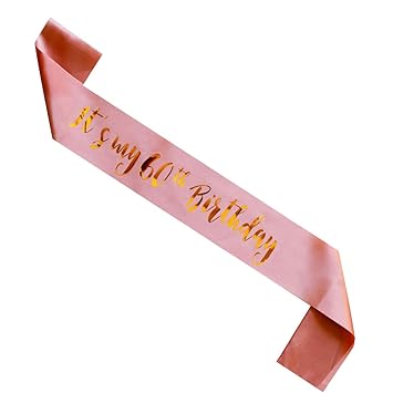 Amazon Com Magjuche It S My 60th Birthday Sash Rose Gold Ladies