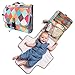 Baby Portable Diaper Changing Pad - Light Travel Clutch and Organizer with Mesh Pockets and Waterproof Mat - Change Station Kit with Head Cushion for Newborn and Infants - Colorful Baby Shower Gift