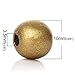 Round Wood Beads 10mm x 9mm Diameter with 3mm Hole, Gold, 500