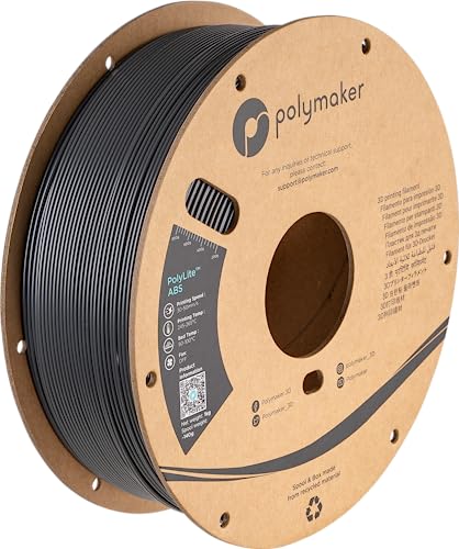 Polymaker PE01028 Filament ABS hitzebestaendig, schlagfest, geruchsarm 1.75mm 1000g dark grey PolyL