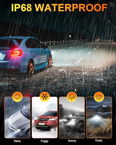 SHINYY H11 H8 H9 LED Car or Motorcycle Bulbs, 2024 New 24000LM High Powerful 6500K White 12V Canbus Anti Error LED Lamp H11 Vehicle Headlight for Road/Dipped/Fog Light, Pack of 2