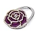 Folding Handbag Purse Bag Hanger Table Hook Hang Rose Flower Shape Purple