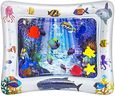 Neteast Inflatable Tummy Time Water Mat Toys for Baby Infants Toddlers, Water Playmats Pad for Infants Baby Boys Girls Activity Center Gifts
