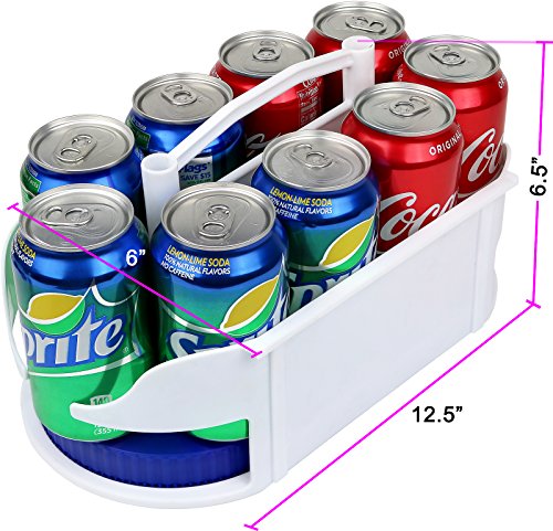 Galashield Soda Can Holder Dispenser and Organizer for Refrigerator and Cabinet