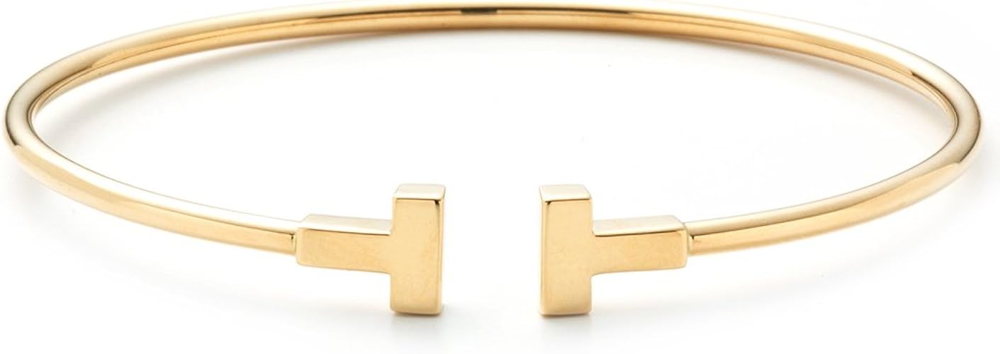 Amazon ティファニー ブレスレット アクセサリー Tiffany Co 18k Tナロー ワイヤー スモール バングル イエローゴールド 並行輸入品 ブレスレット 通販