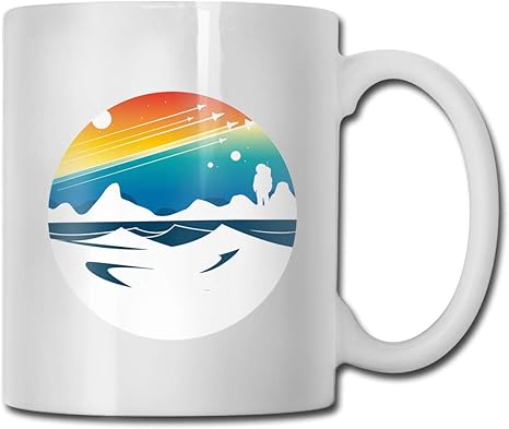 Amazon Co Jp 海 夕焼けマグカップ おしゃれ コップ コーヒーカップ ロゴ入り 食器 洋風 カフェ オフィス用品 カップ 耐熱 デザイン雑貨ラッピング 白 330ml ホーム キッチン