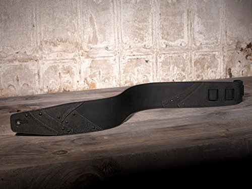 Anthology Gear Overland Premium Leather Guitar Strap - Carbon Black Color