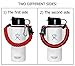 WaterFit Paracord Carrier Strap Cord with Safety Ring and Carabiner for 12-Ounce to 64-Ounce Wide Mouth Water Bottles, Red/Compass