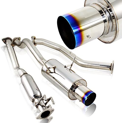 For 2001-2005 Honda Civic 2 / 4 DR Burnt Tip Stainless Catback Exhaust Muffler